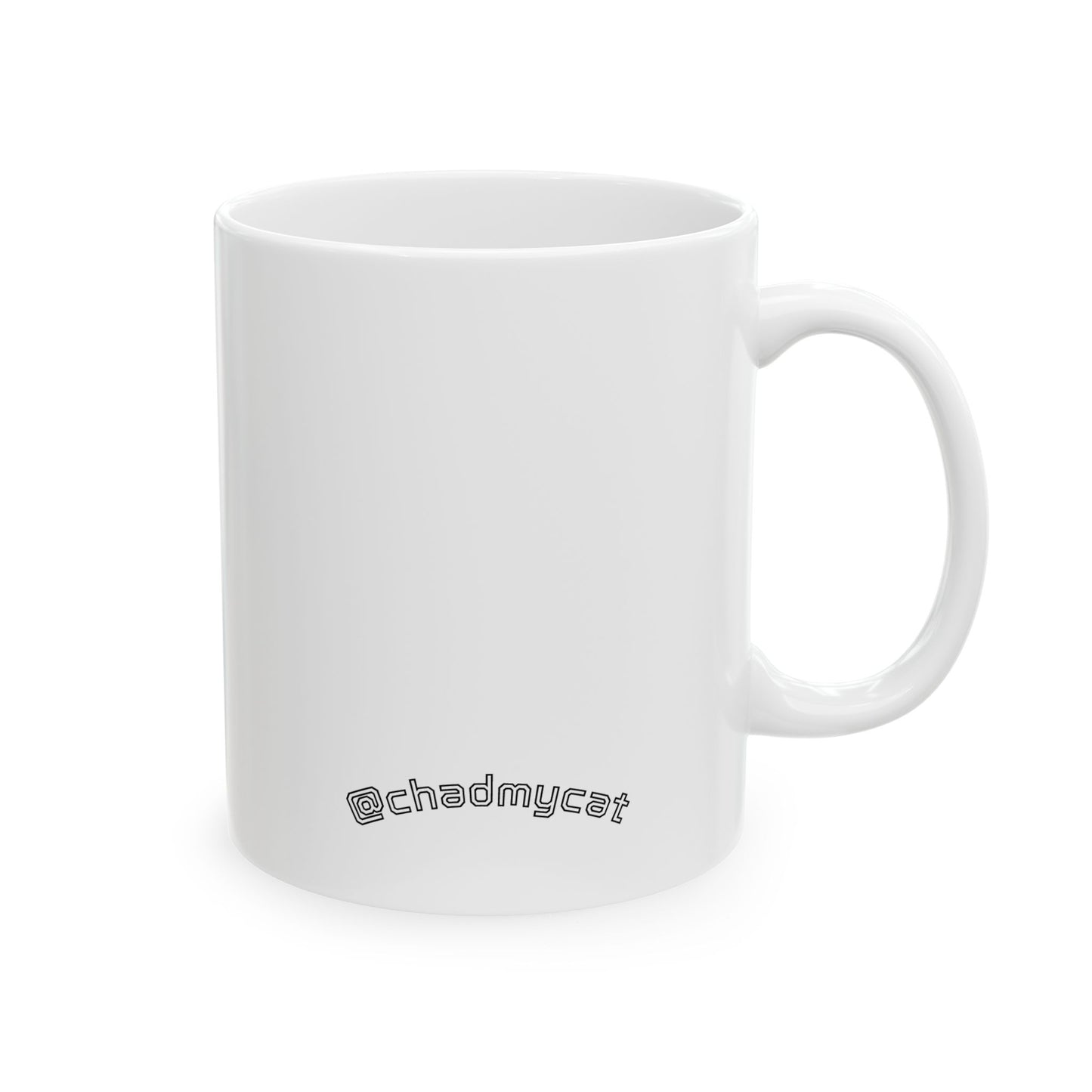 not a morning person | Chubby Chad Cat Mug / Ceramic Coffee Tea Cup