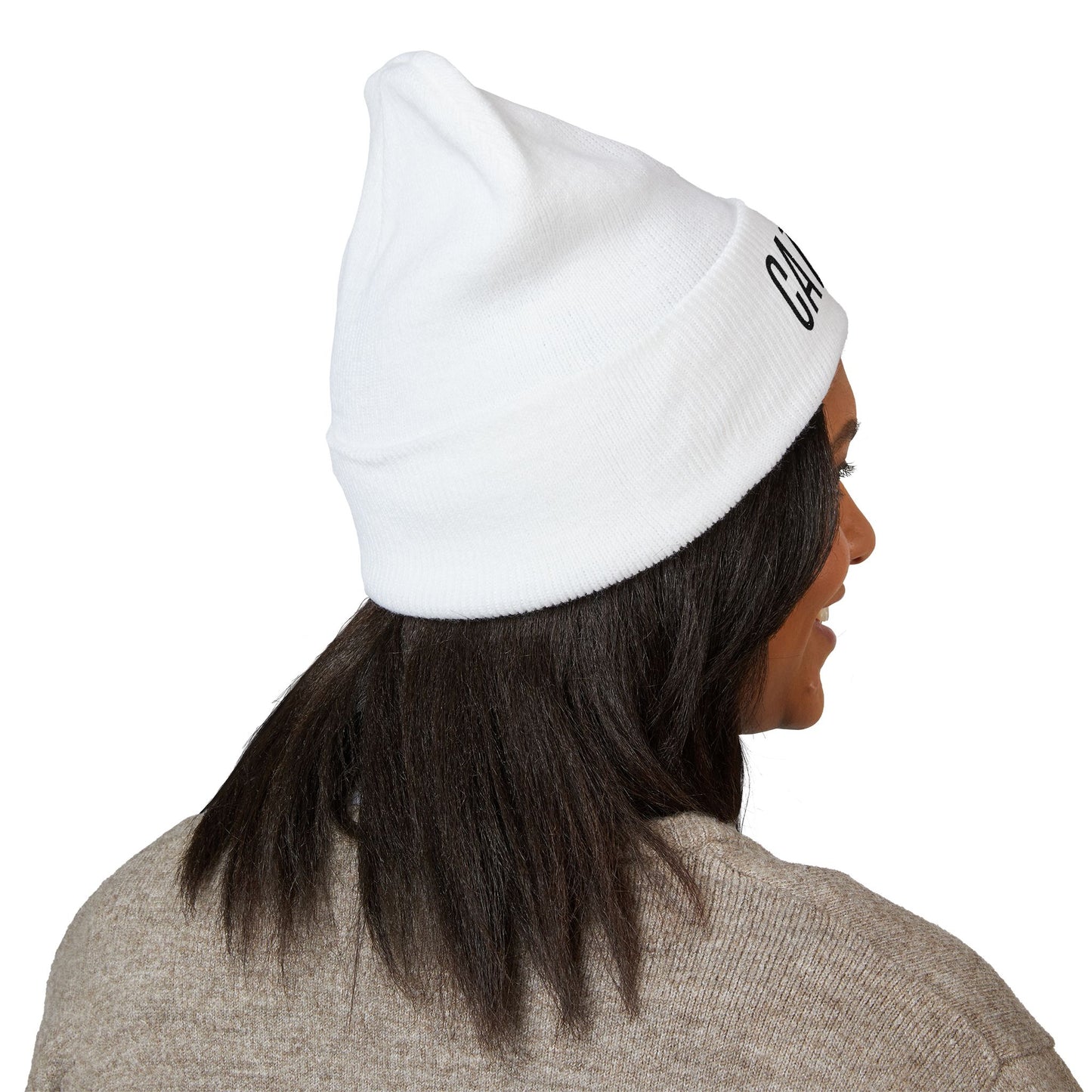"Cat Girl" Embroidered Cuffed Beanie