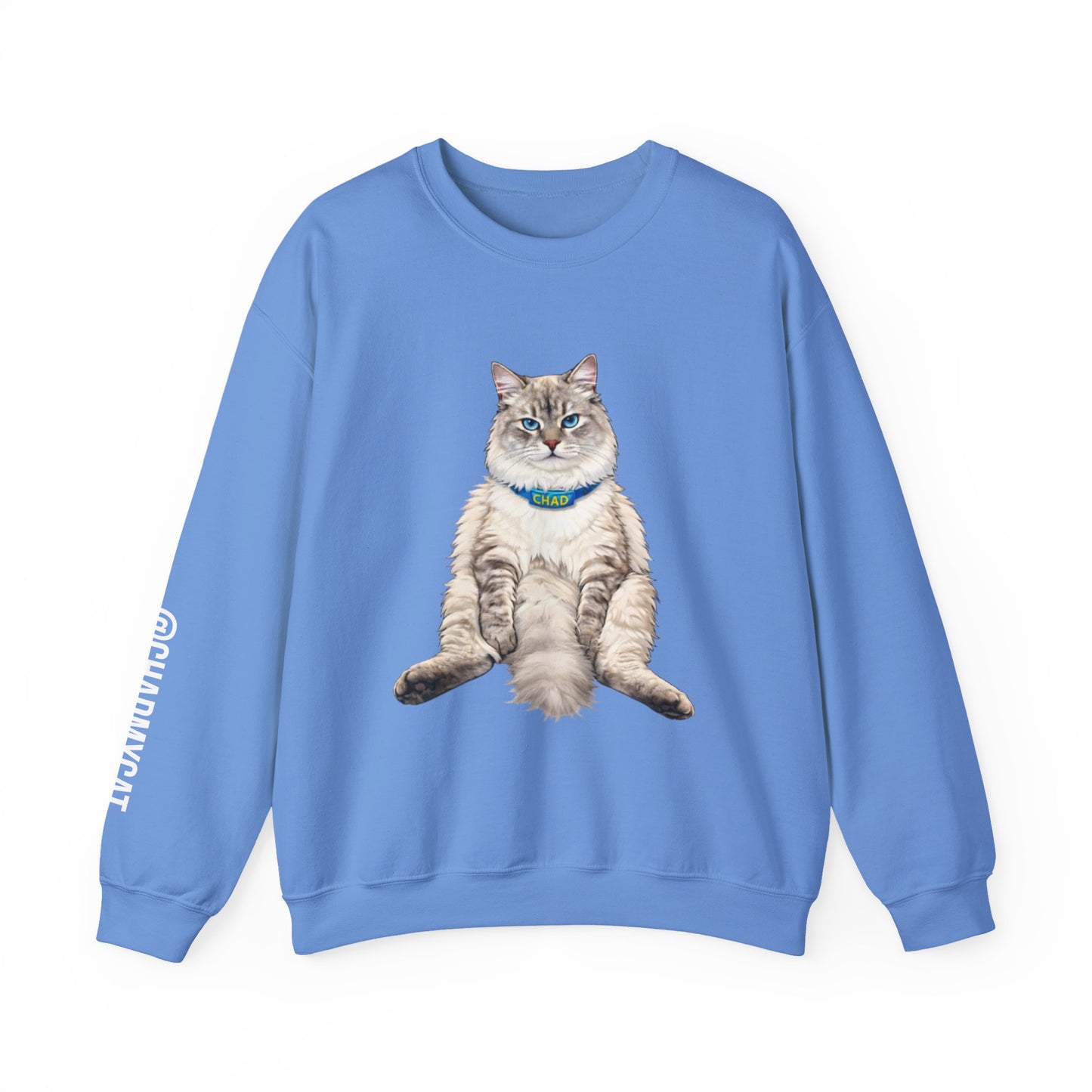 Chonky Sitting Cat Crewneck | Cute Cat Illustration Sweatshirt
