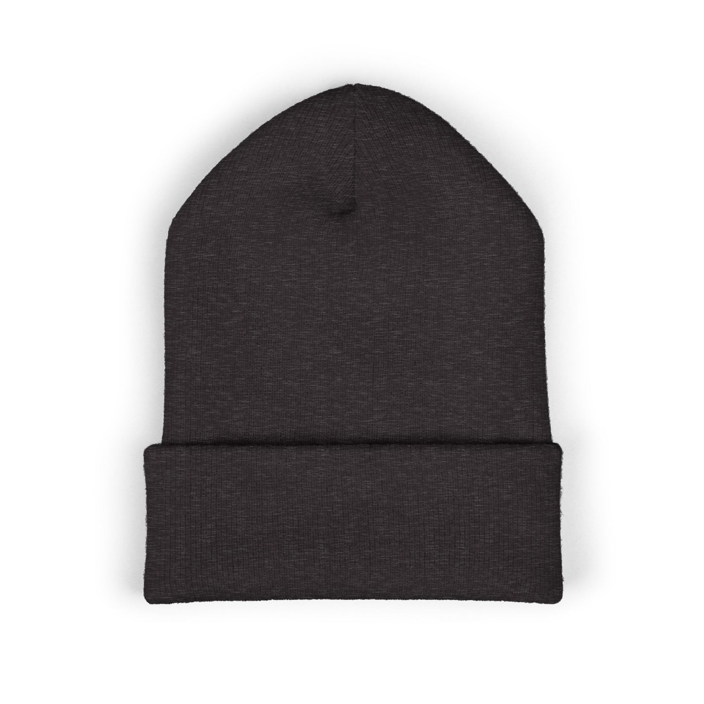 MEOW Embroidered Cuffed Beanie — Cozy Cat Lover Knit Hat