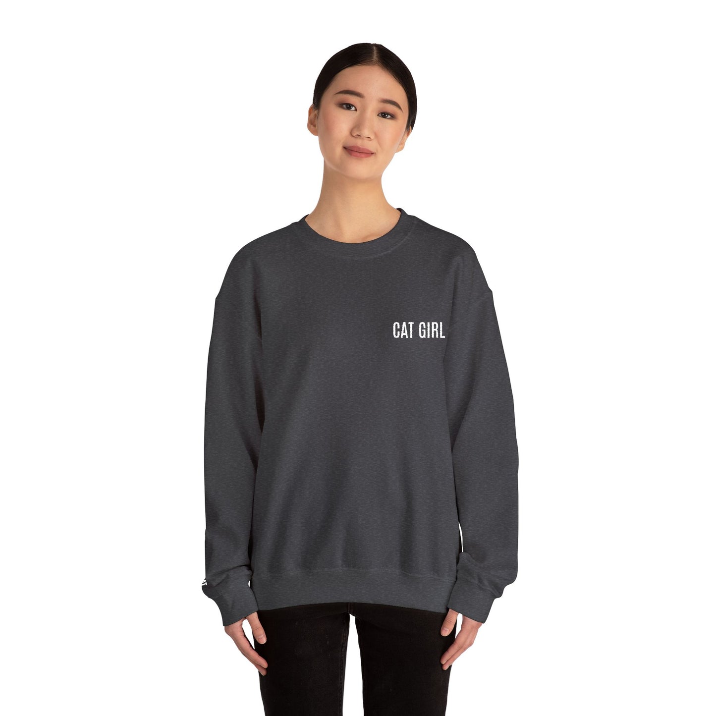 "Cat Girl" Embroidered Unisex Heavy Blend™ Crewneck Sweatshirt