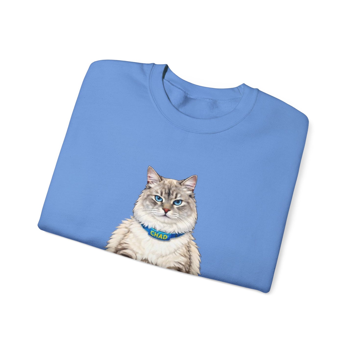 Chonky Sitting Cat Crewneck | Cute Cat Illustration Sweatshirt