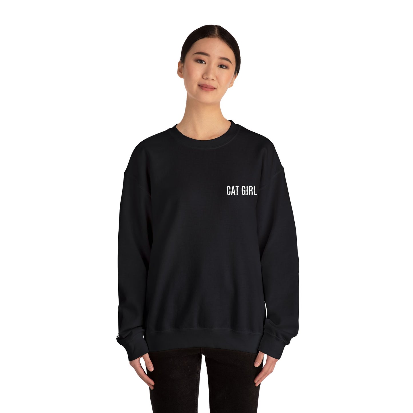 "Cat Girl" Embroidered Unisex Heavy Blend™ Crewneck Sweatshirt