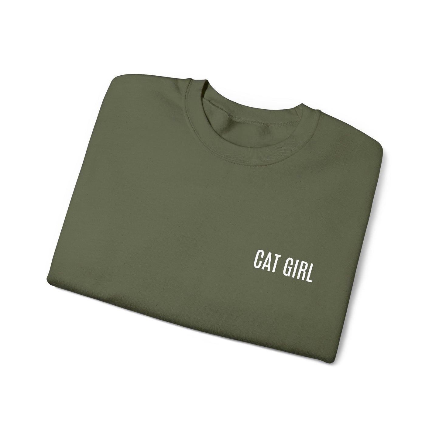 "Cat Girl" Embroidered Unisex Heavy Blend™ Crewneck Sweatshirt