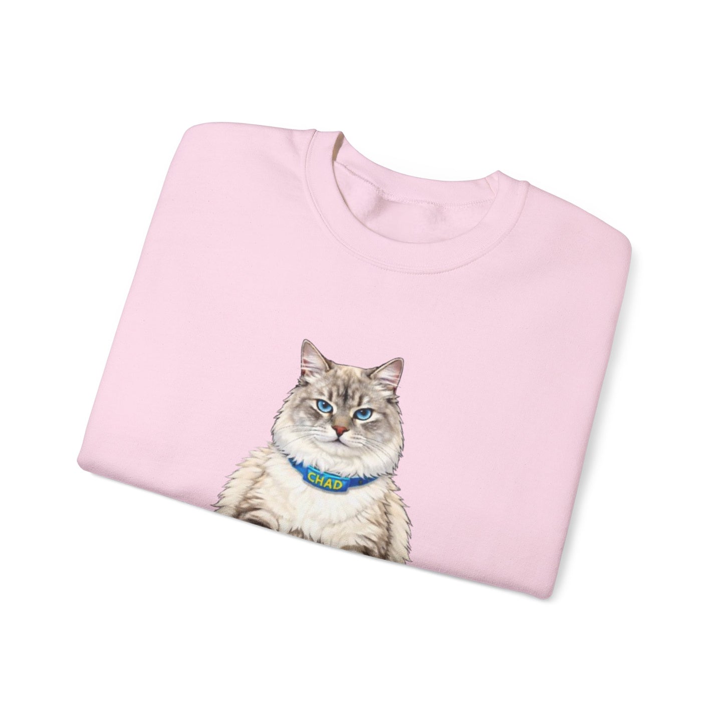 Chonky Sitting Cat Crewneck | Cute Cat Illustration Sweatshirt