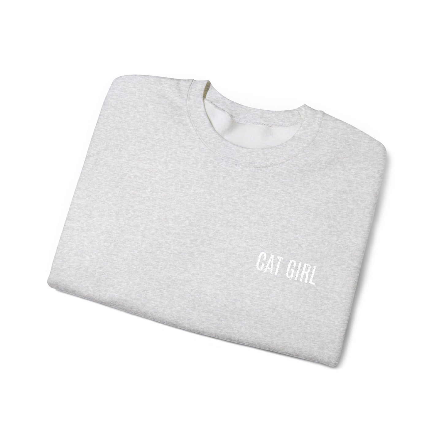"Cat Girl" Embroidered Unisex Heavy Blend™ Crewneck Sweatshirt
