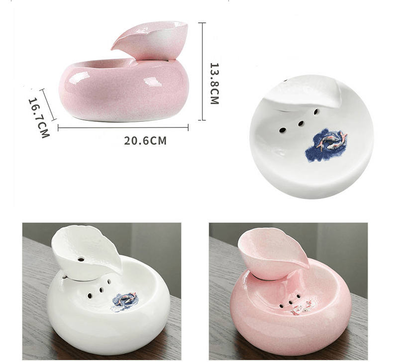 Purrfectflow Automatic Cat Water Fountain White Pink -FREE SHIPPING-