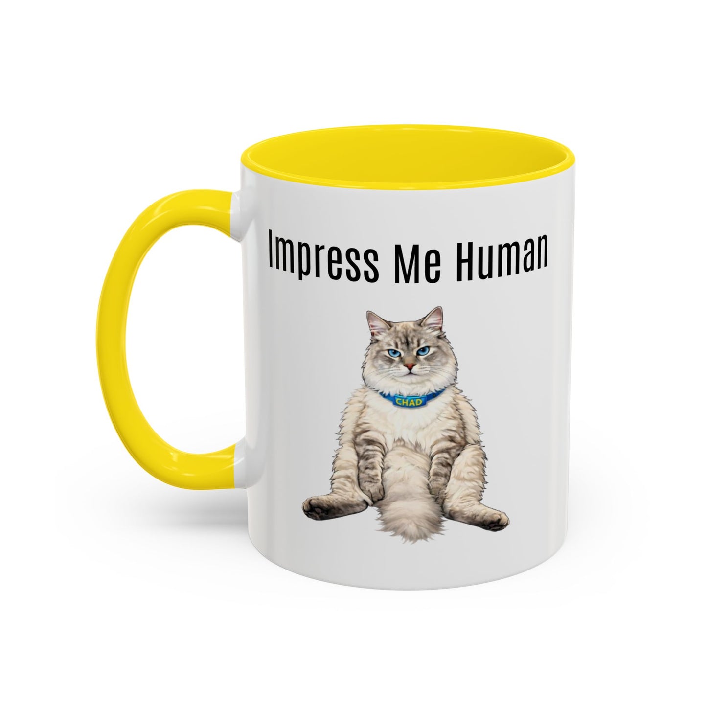 Cat Lover Accent Coffee Mug (11/15oz) — Personalized @chadmycat Design
