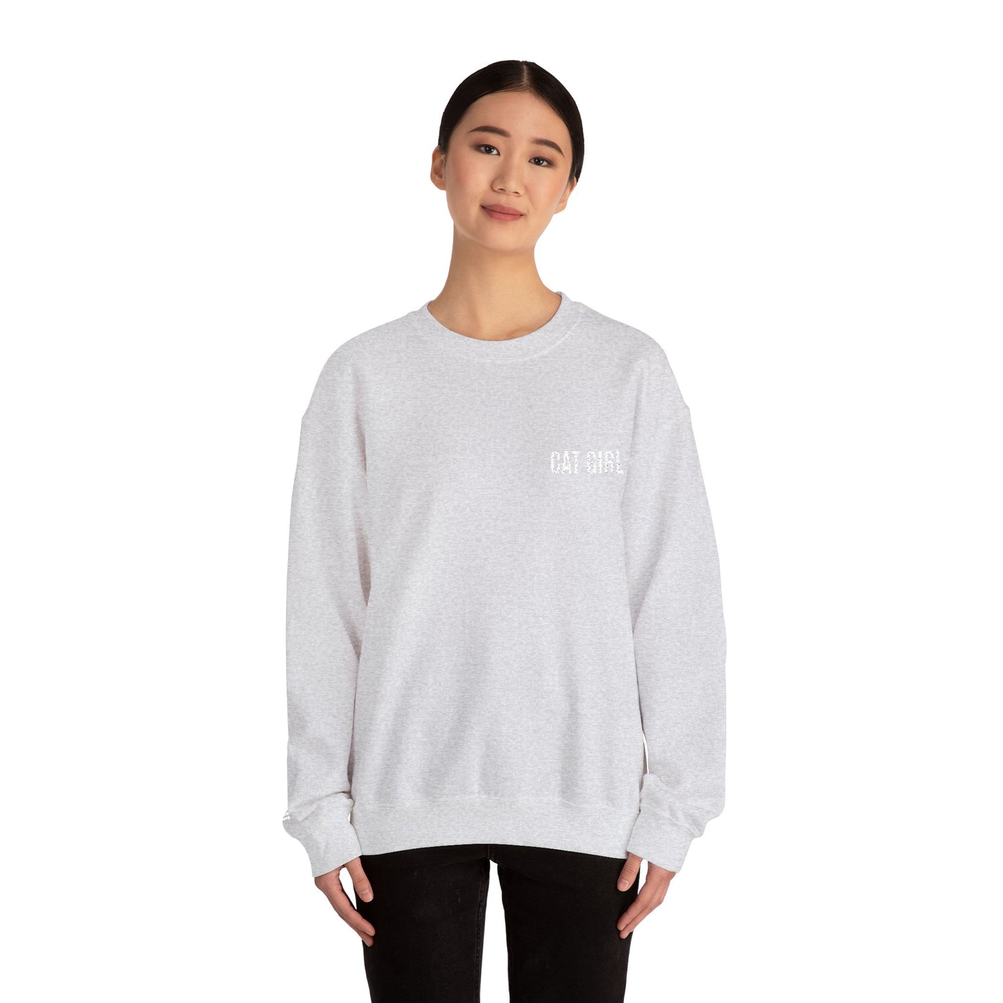 "Cat Girl" Embroidered Unisex Heavy Blend™ Crewneck Sweatshirt