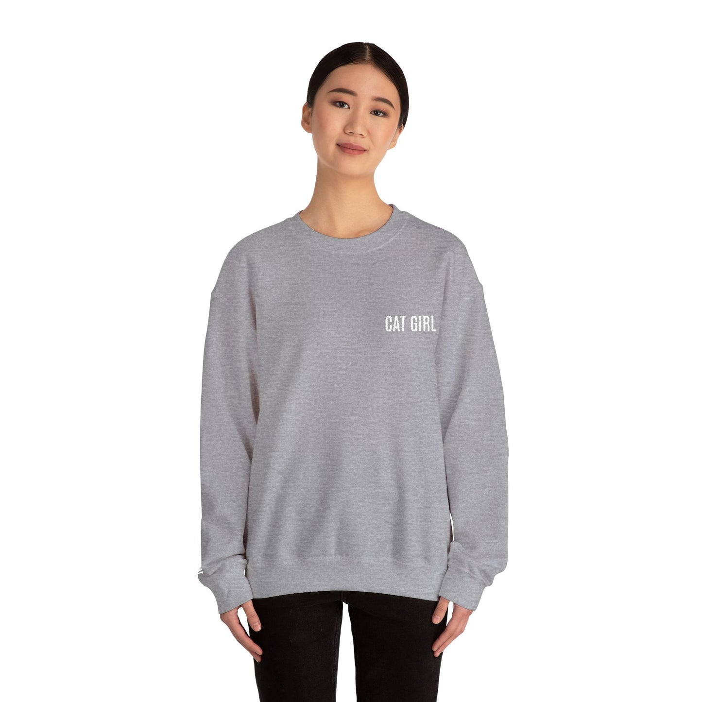 "Cat Girl" Embroidered Unisex Heavy Blend™ Crewneck Sweatshirt