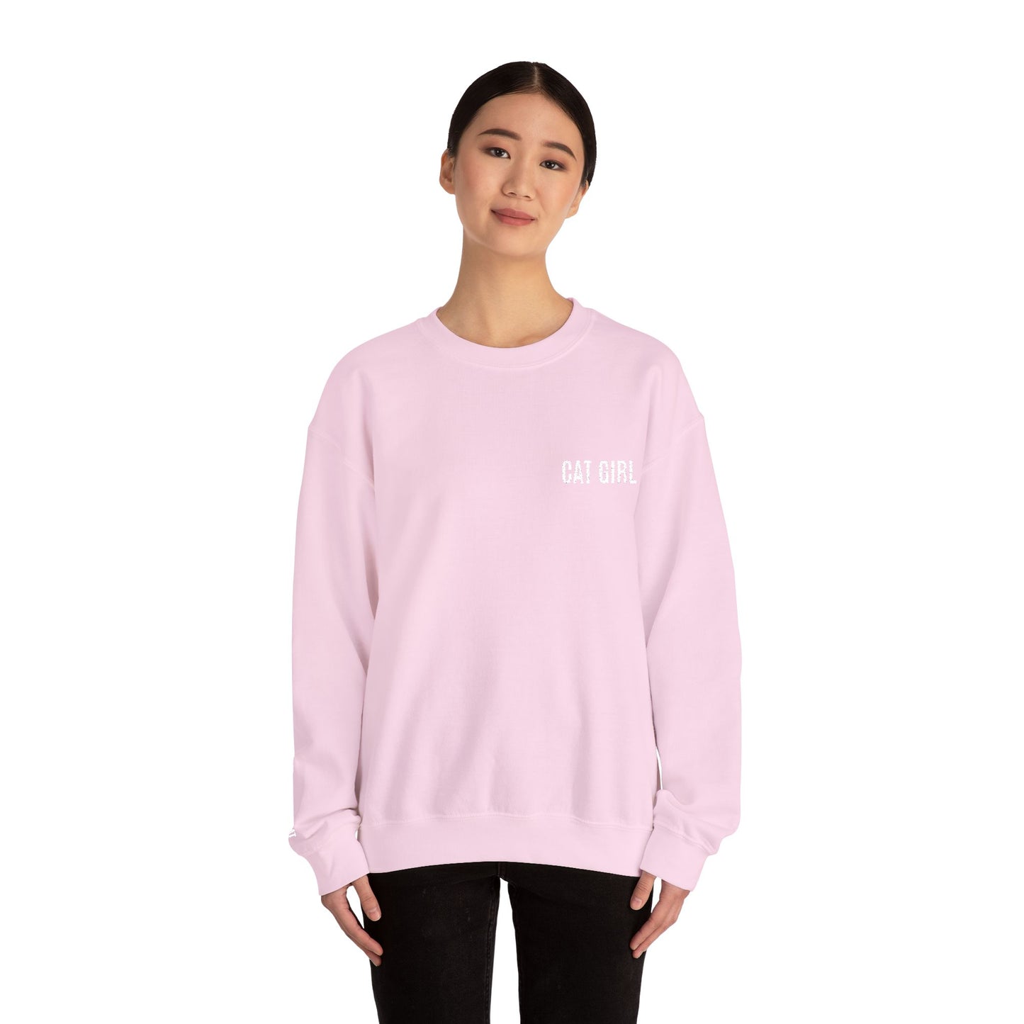 "Cat Girl" Embroidered Unisex Heavy Blend™ Crewneck Sweatshirt