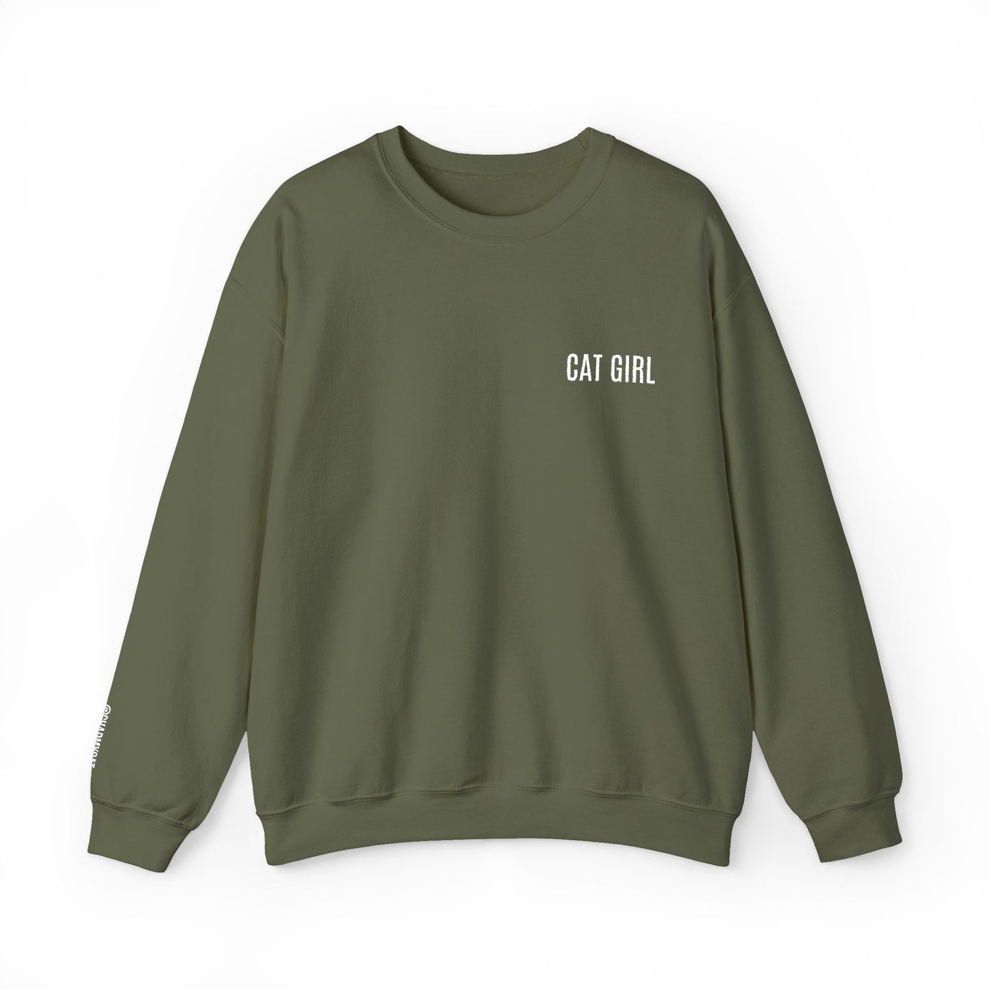 "Cat Girl" Embroidered Unisex Heavy Blend™ Crewneck Sweatshirt