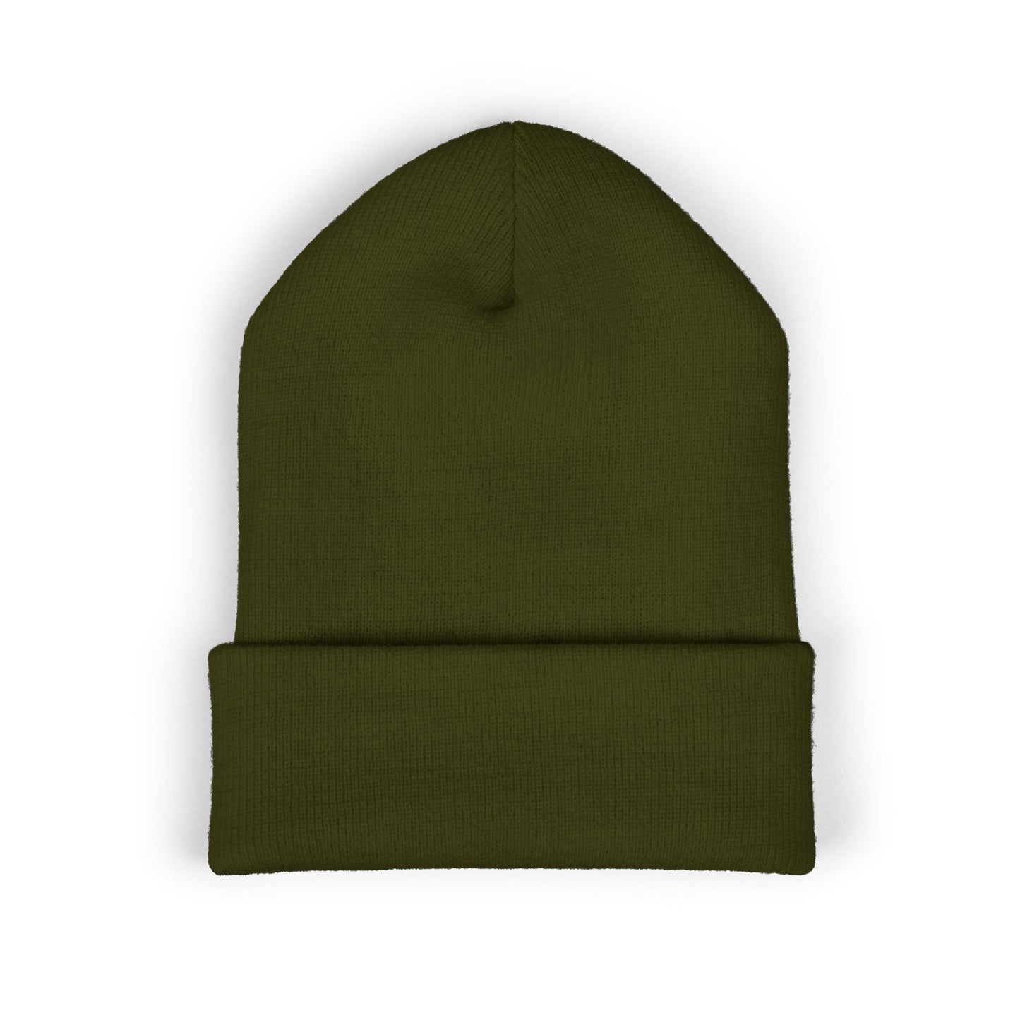 MEOW Embroidered Cuffed Beanie — Cozy Cat Lover Knit Hat