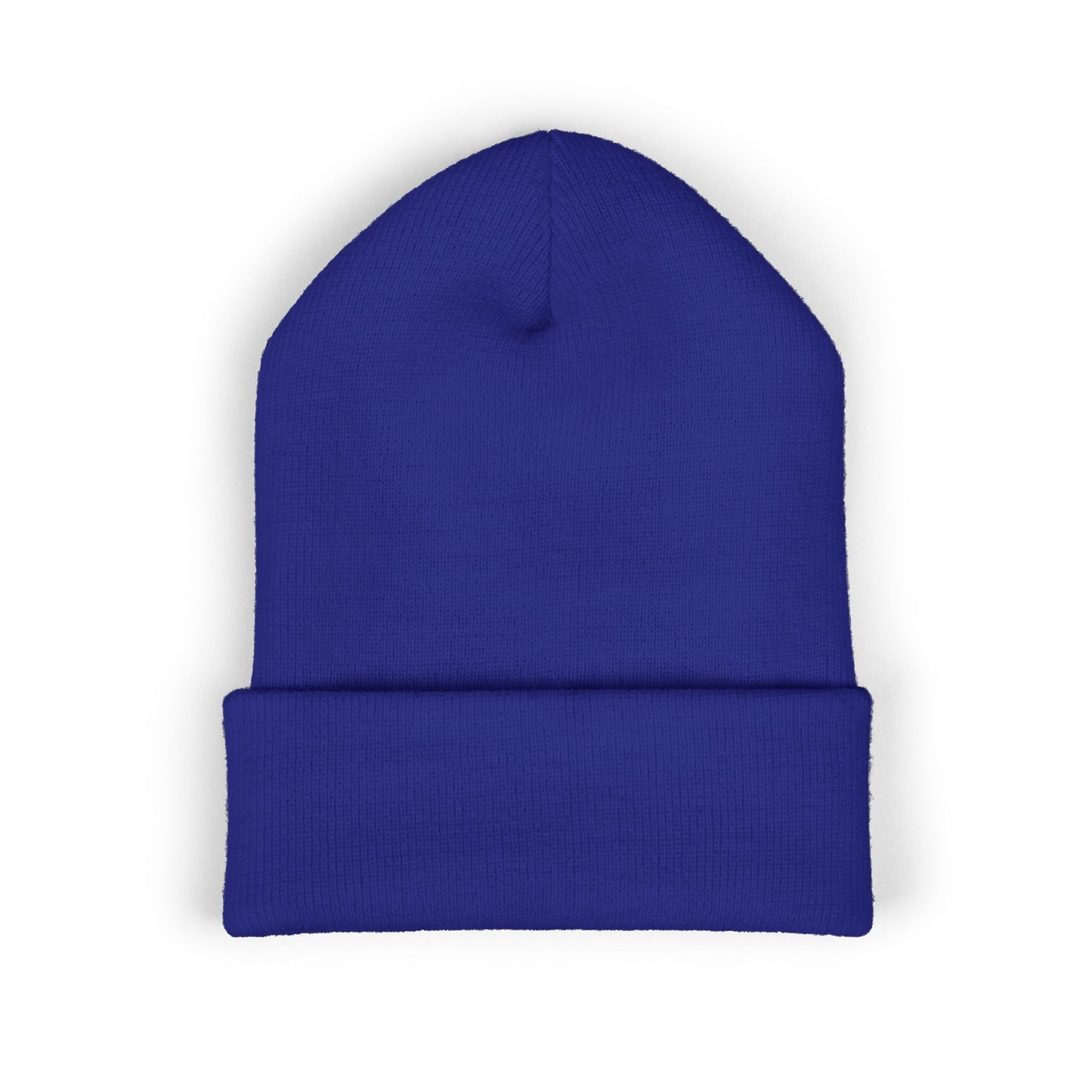 MEOW Embroidered Cuffed Beanie — Cozy Cat Lover Knit Hat