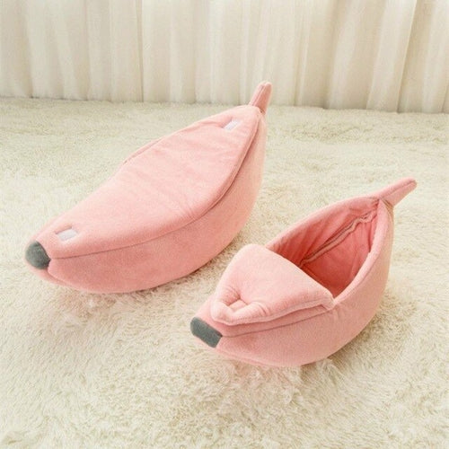 Cat or Small Dog Banana Bed Yellow Pink Green -FREE SHIPPING-